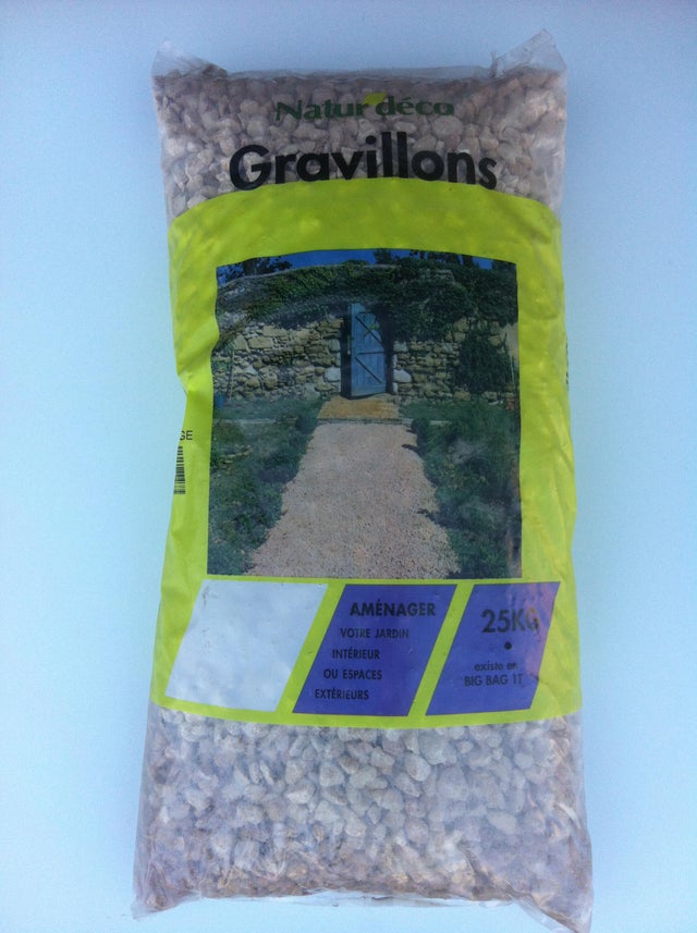 Sac gravillon décoratif rose type 4/14 mm, 25 kg