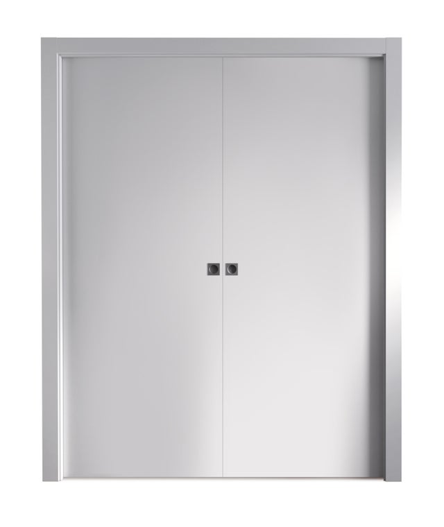 Système à galandage en caisson pour 2 portes de Larg.73 cm - SCRIGNO