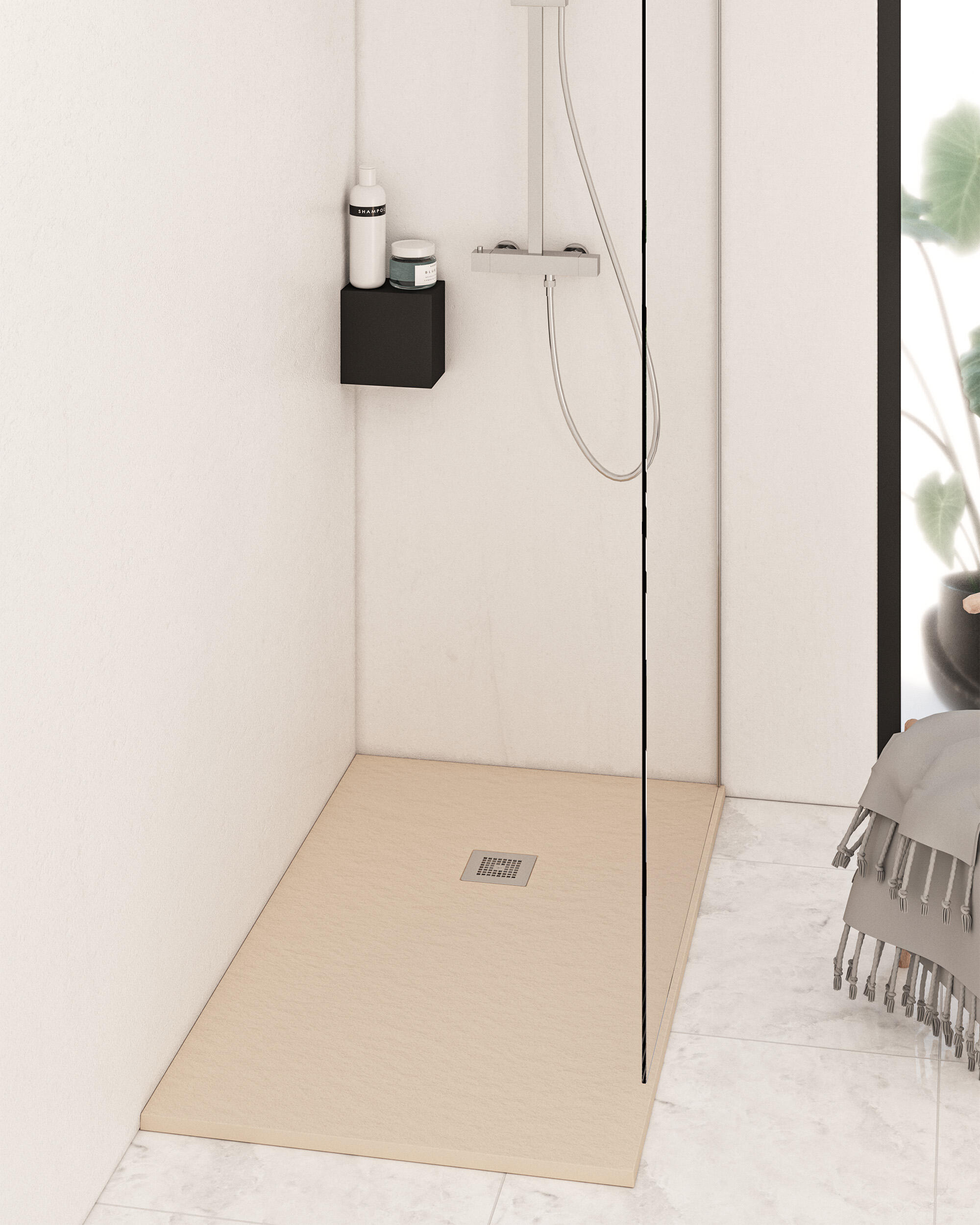 Plato de ducha Greenpact 140x70 cm beige - 2
