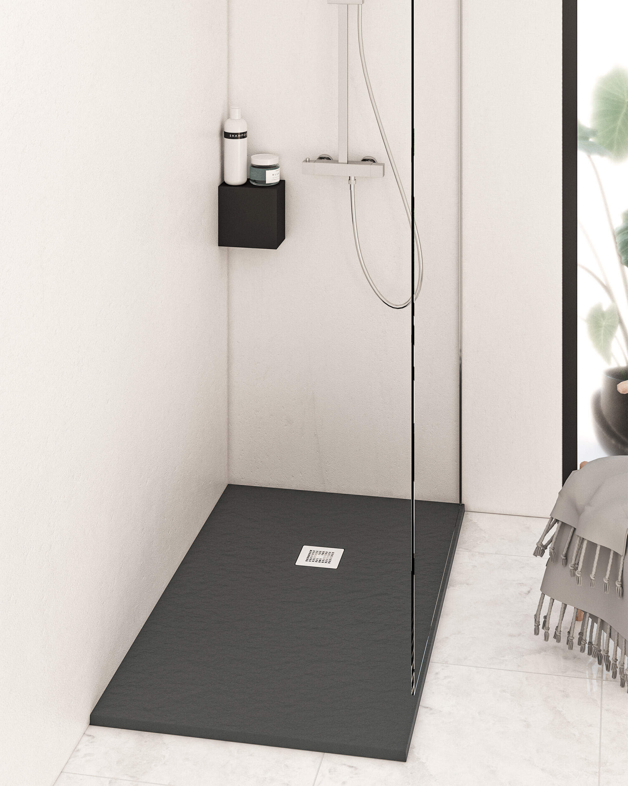 Plato de ducha Greenpact 130x70 cm antracita - 2