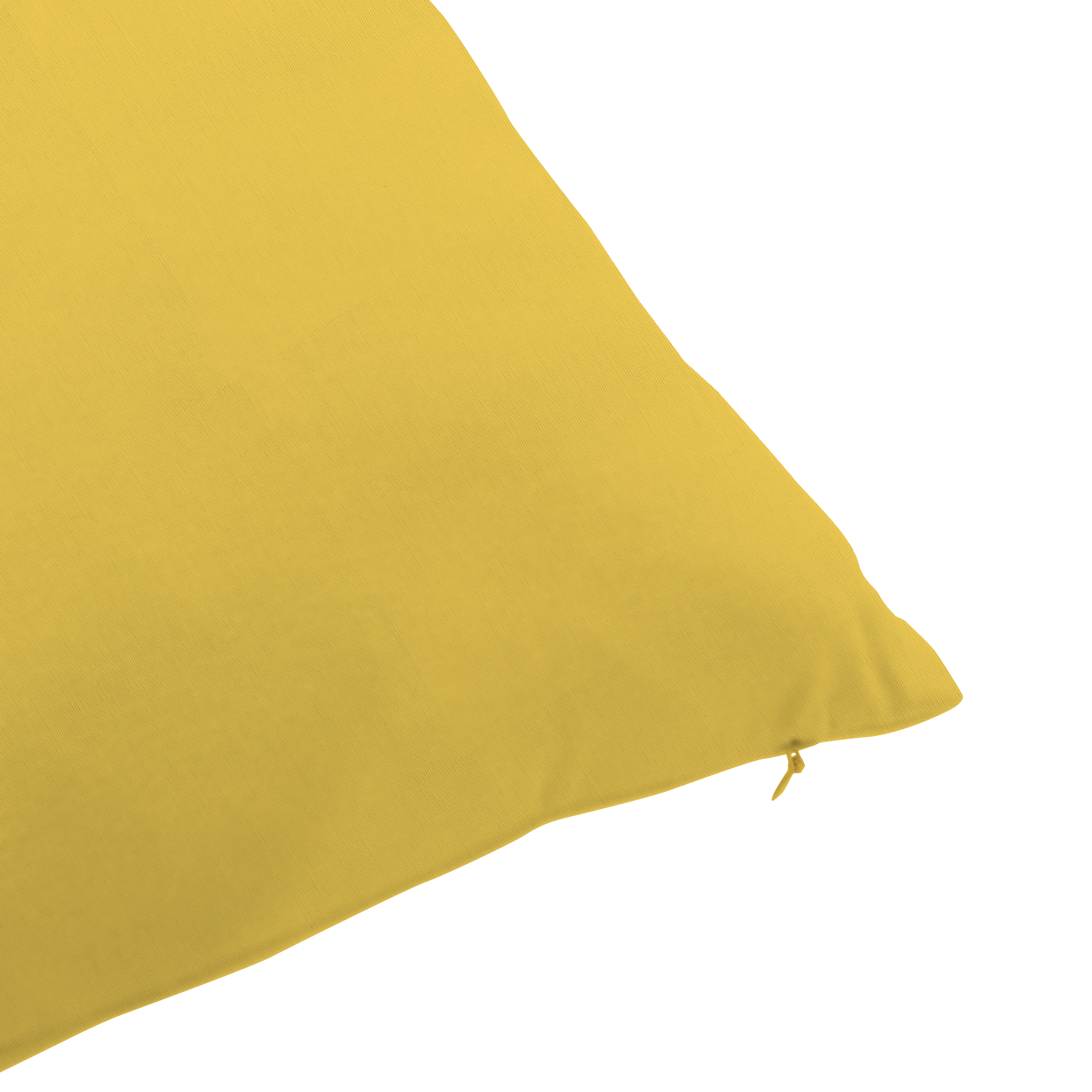 Funda de cojín cuadrada Pharell algodón poliéster liso amarillo banana doble cara overlock y cosido con cremallera INSPIRE 60 x 60 cm - 6