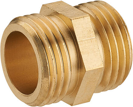 Raccord mamelon mâle M.15X21(1/2'') cuivre à visser laiton - (lot de 2)