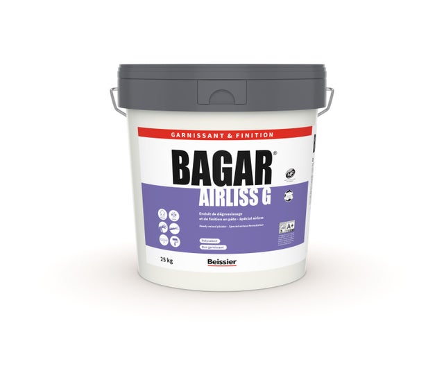 Enduit garnissant en pâte airless intérieur 25 kg - Airliss G BAGAR