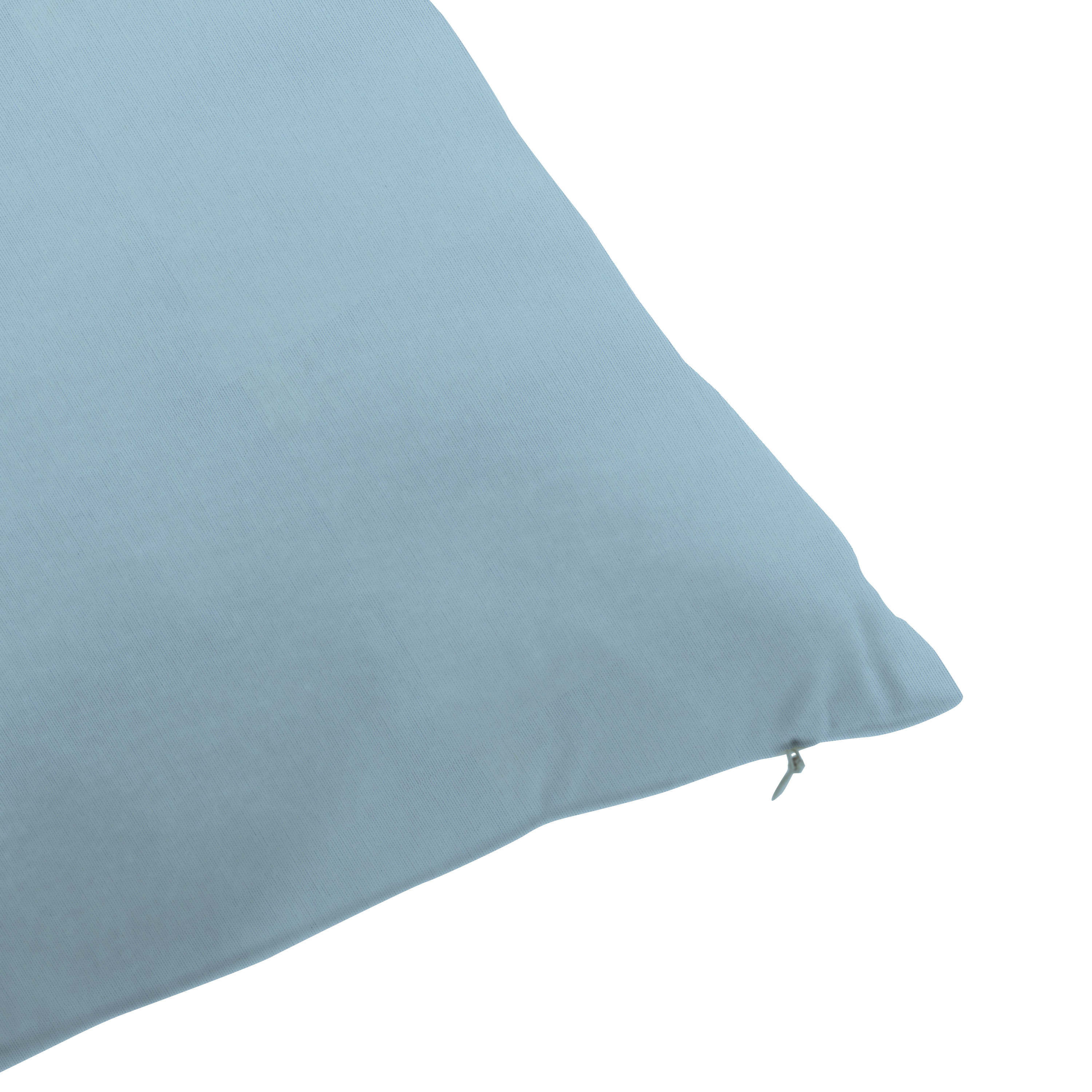 Funda de cojín cuadrada Pharell algodón poliéster liso azul fjord doble cara overlock y cosido con cremallera INSPIRE 60 x 60 cm - 5