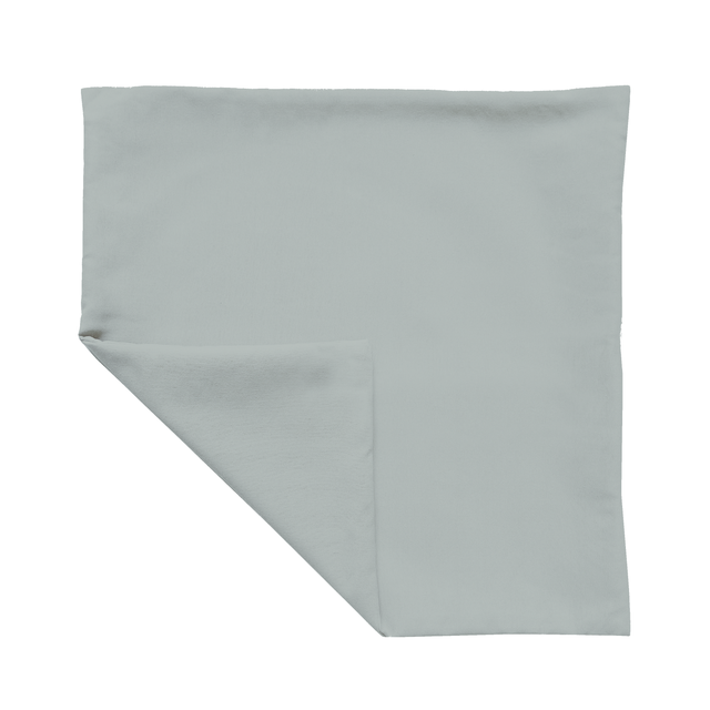 Funda de cojín cuadrada Pharell algodón poliéster liso gris granito doble cara  overlock y cosido con cremallera NSPIRE 45 x 45 cm
