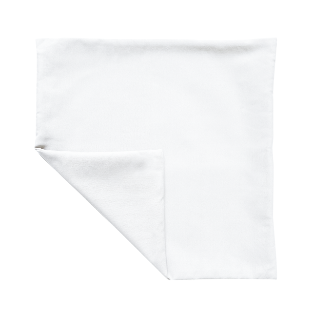 Funda de cojín cuadrada Pharell algodón poliéster liso blanco doble cara overlock y cosido con cremallera INSPIRE 45 x 45 cm