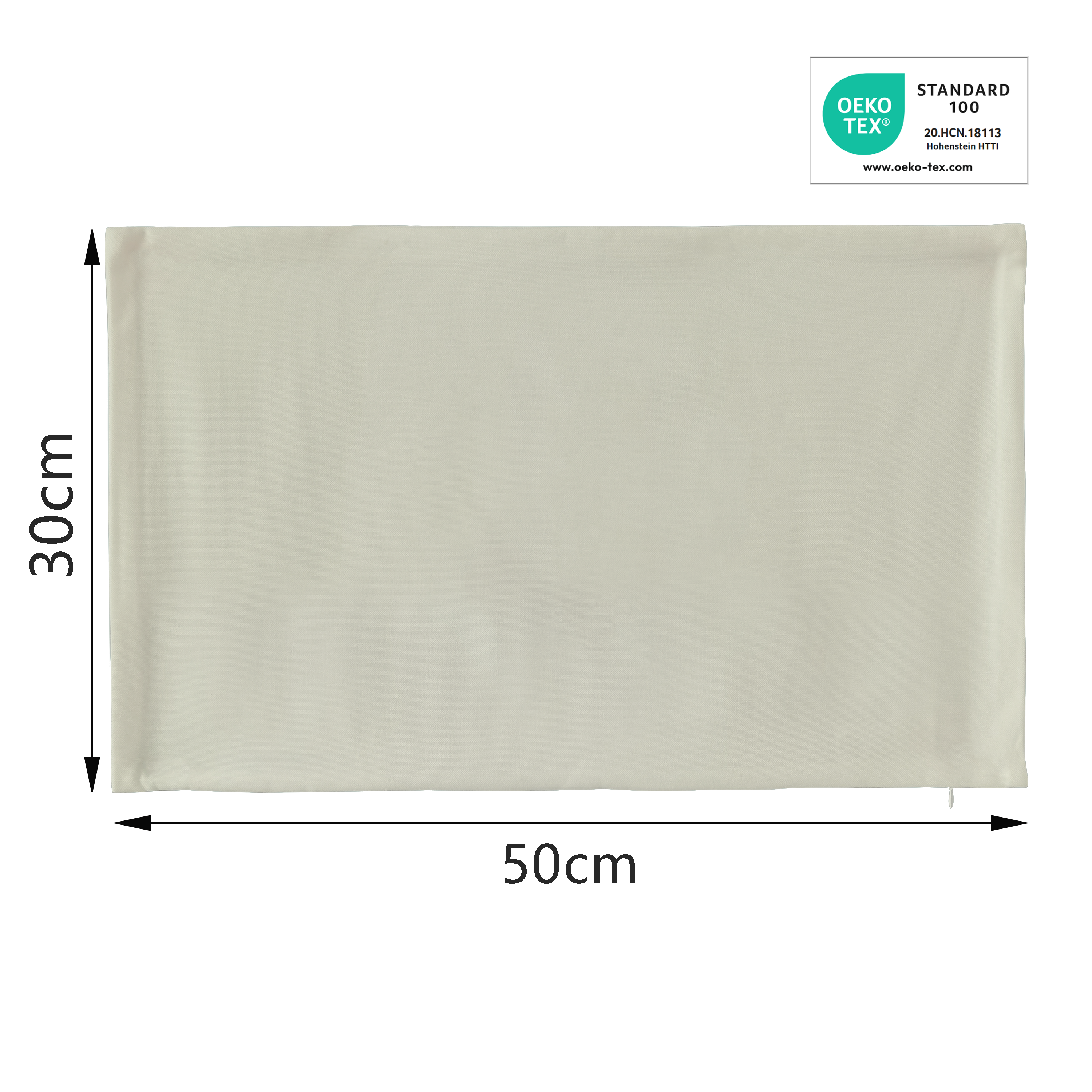 Fronha almofada Pharell 30x50cm bege Inspire - 5