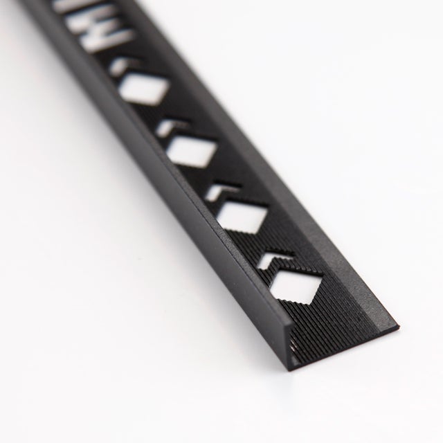Profilé de finition carrelage équerre Ep.10 mm aluminium mat noir L.2,50 m