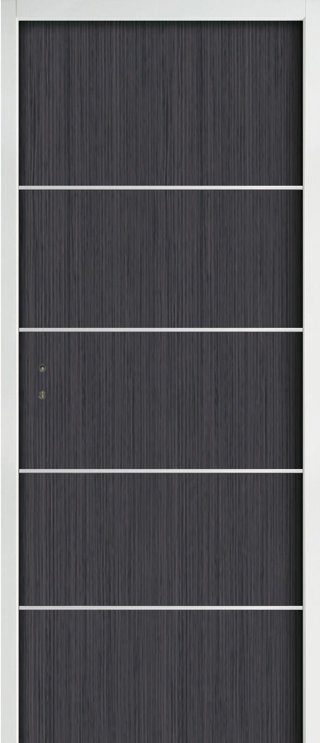 Bloc-porte palière Banian 3 points revêtu Larg.83 cm poussant gauche EI30 - 42dB Huiss.66 mm