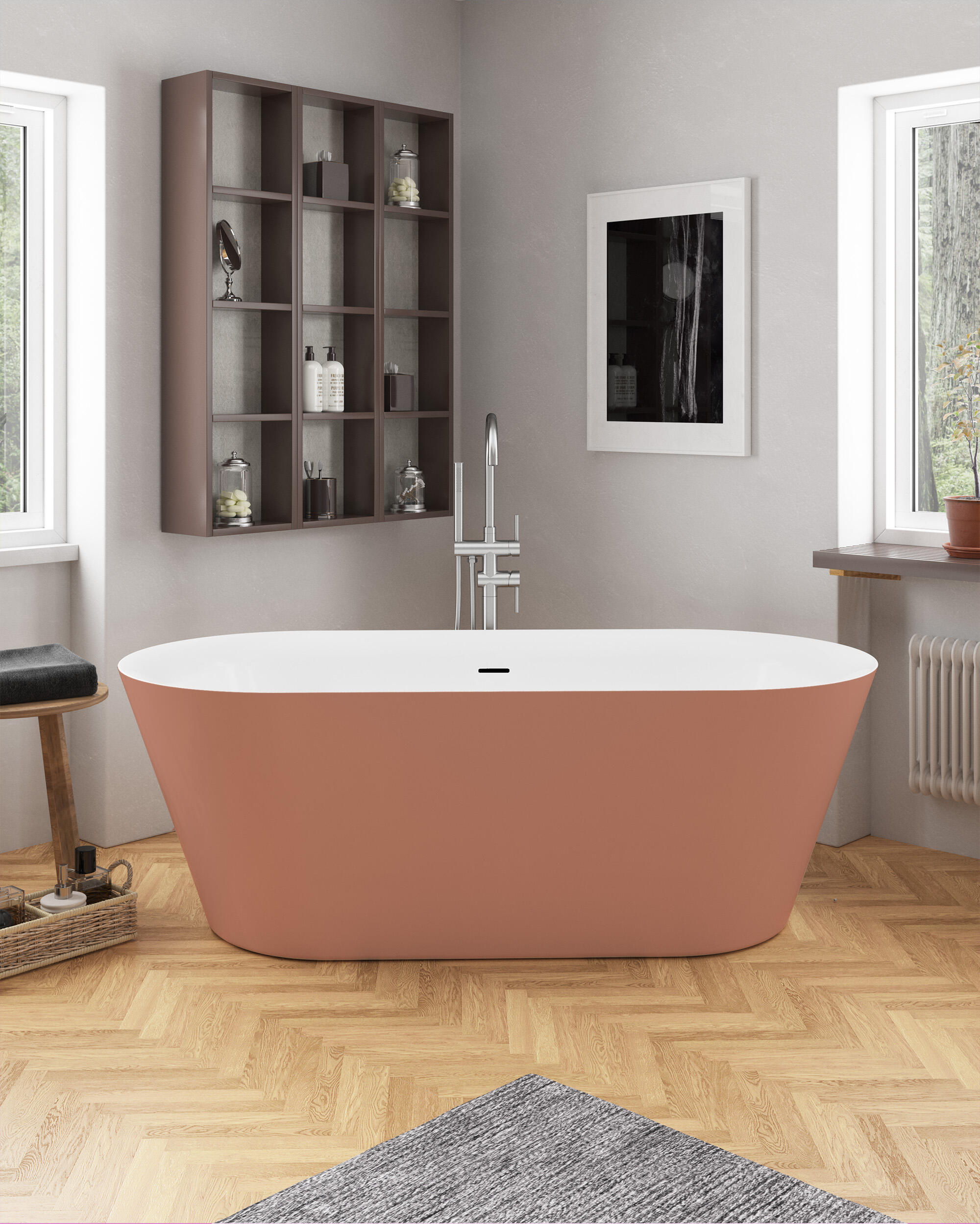 Bañera isla obath cup naranja 160x75 cm