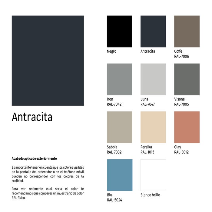 Bañera en isla OBATH Grace acabado exterior antracita