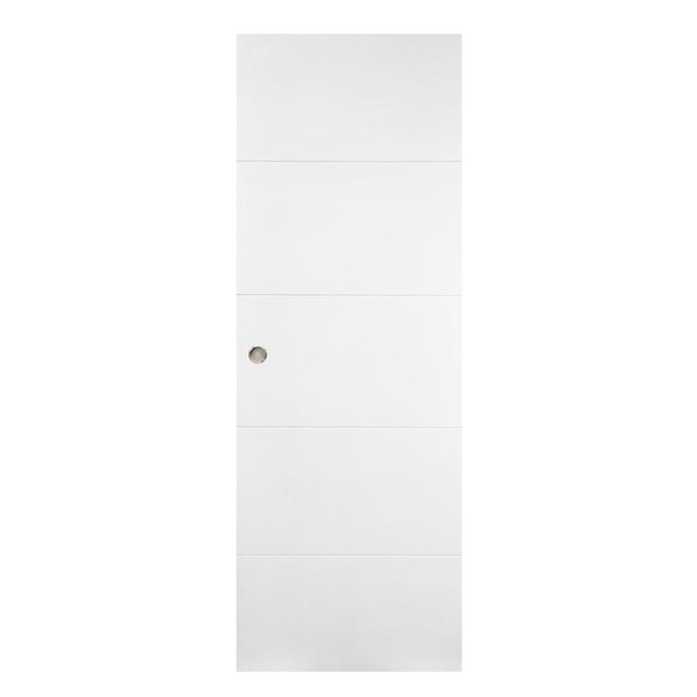 Porte coulissante seule Milan prépeinte Larg.93 cm pleine entaillée