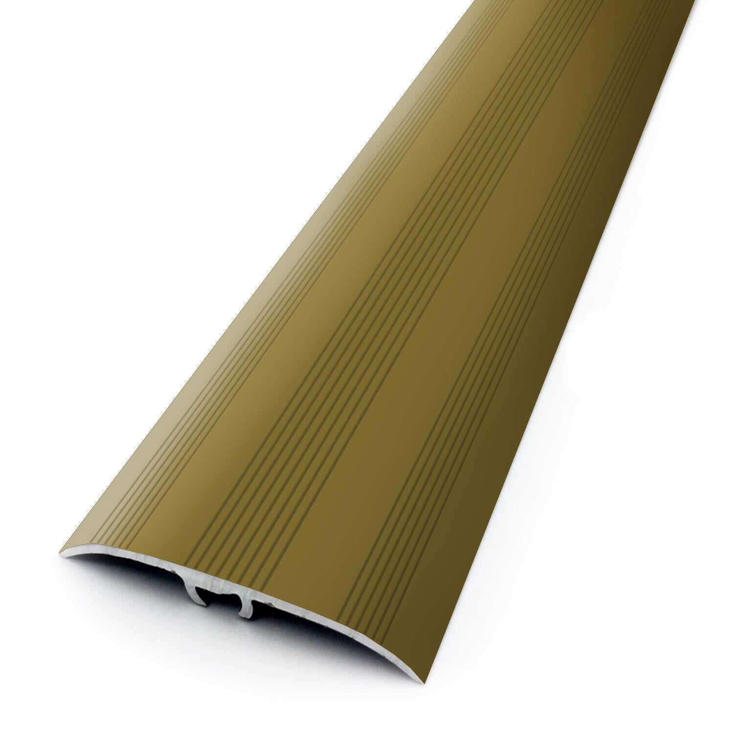 Barre de seuil aluminium titanium strié à visser L.93 x l.4,10 cm  - 7