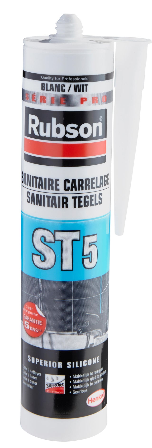 Silicone sanitaire blanc 300 ml St5 - RUBSON