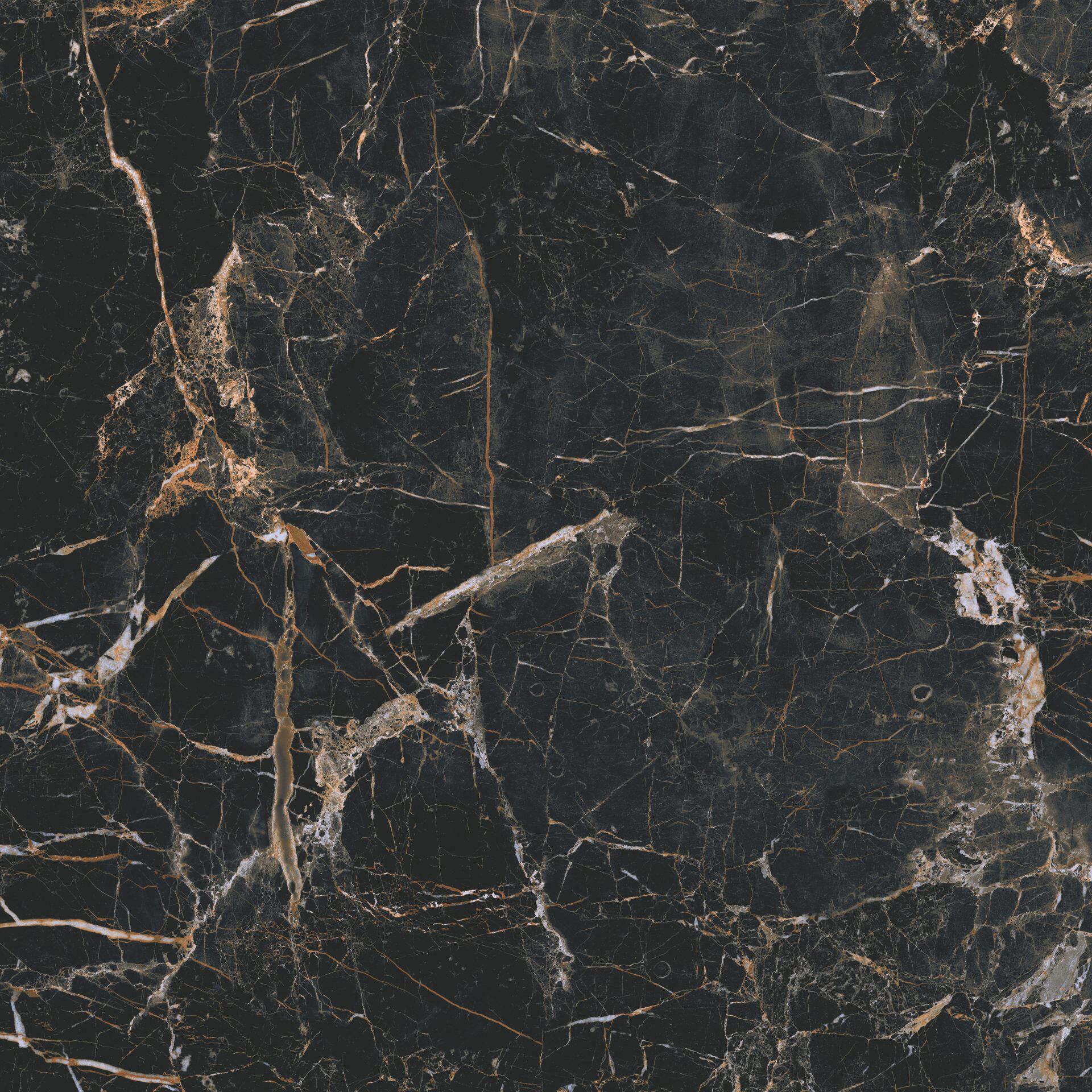 Carrelage sol intérieur effet marbre l.60 x L.60 cm - Marquina Gold Poli - 2