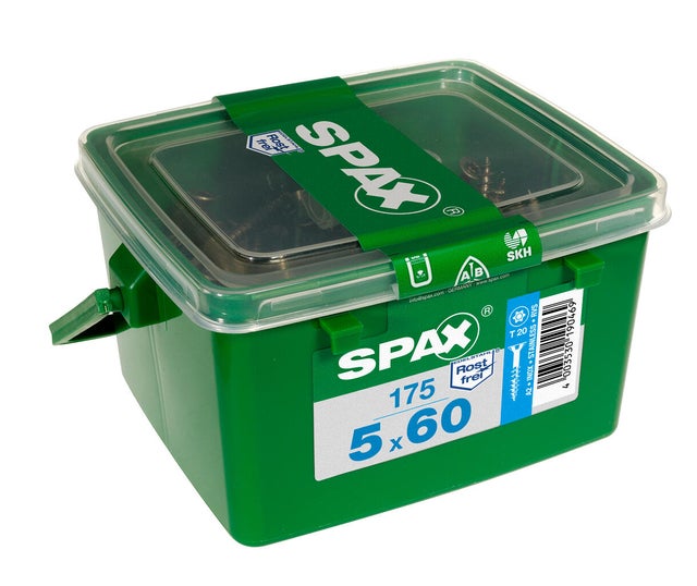Vis façade inox A2 Diam. 5,0 x 60 mm Boîte de 175  - SPAX