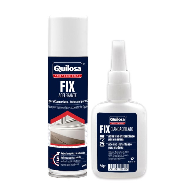 Kit adhesivo Fix CA-30 50 gr QUILOSA + Acelerante 200ML