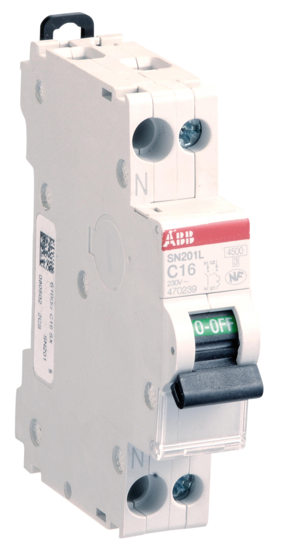 Disjoncteur Phase/Neutre 16A 3kA à Vis - ABB - 2