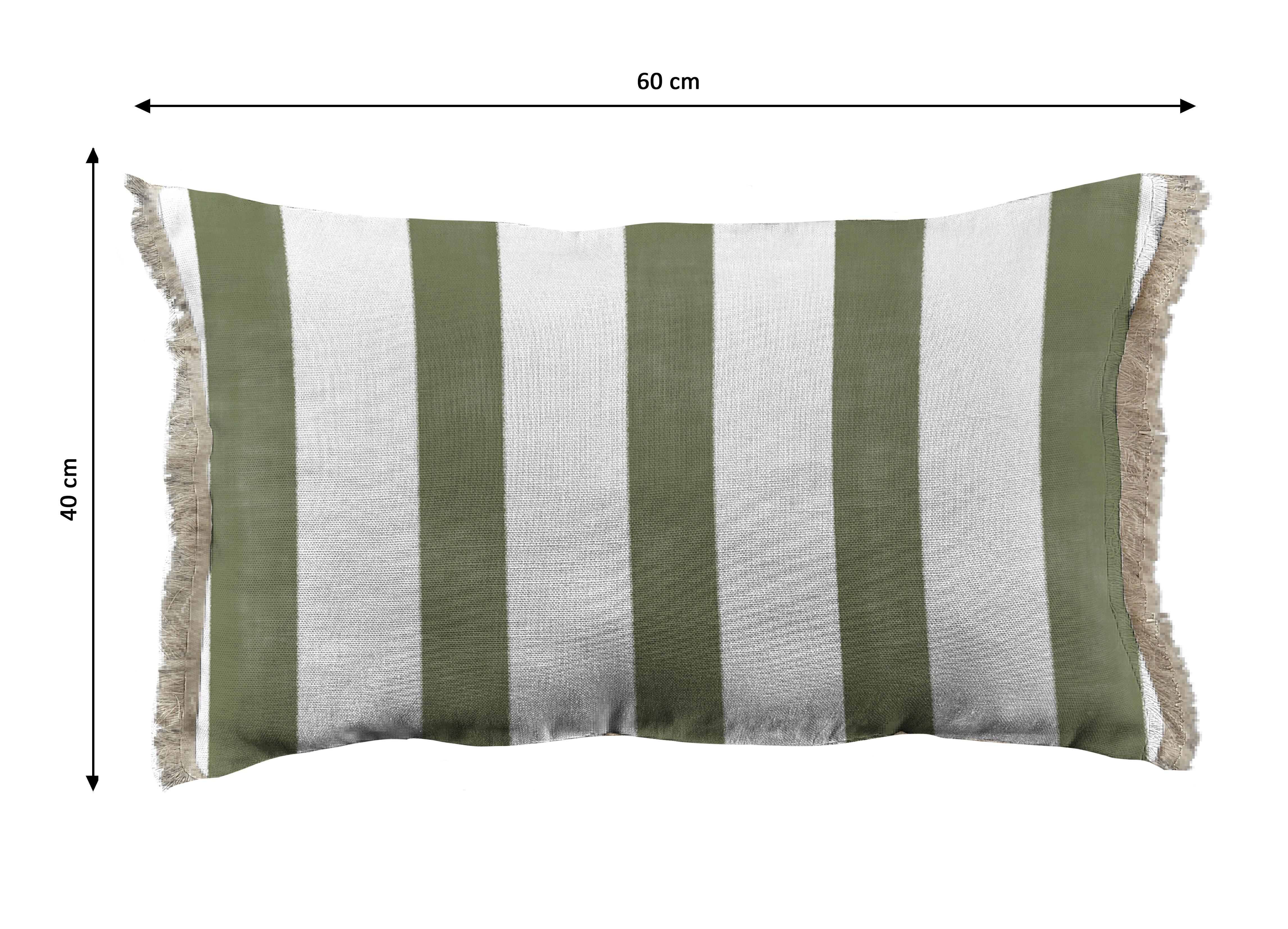 Almofada decorativa Torino 40x60cm verde e branco - 11