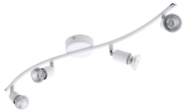 Plafonnier 4 spots blanc GU10 basic 