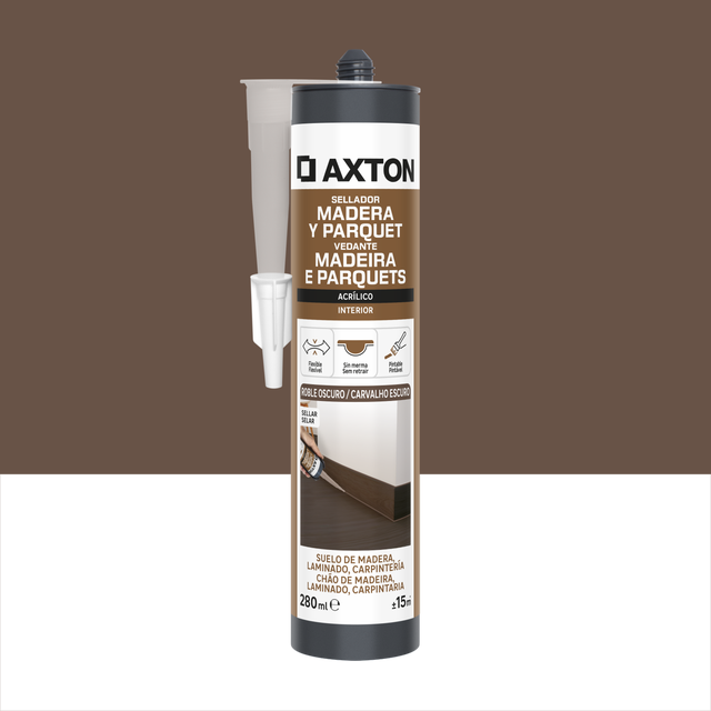 Masilla madera AXTON 280ml roble oscuro