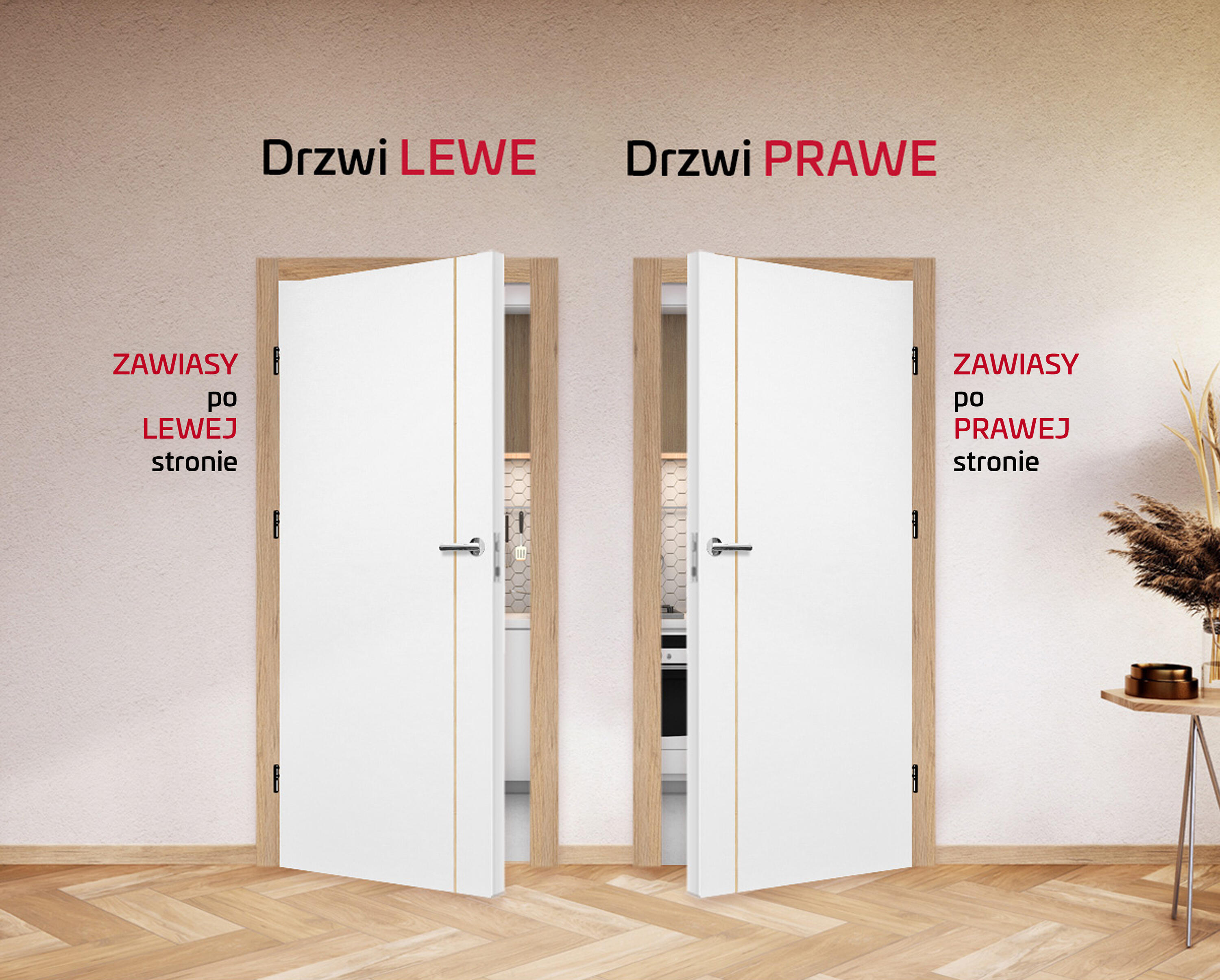 Drzwi wewnętrzne pokojowe Minos Black dąb catania czarna szyba 80 prawe Nawadoor - 9