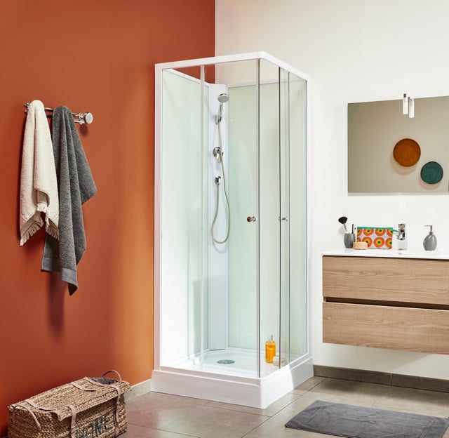 Cabine de douche l.80 x L.80 x H.207,5 cm - Minéa