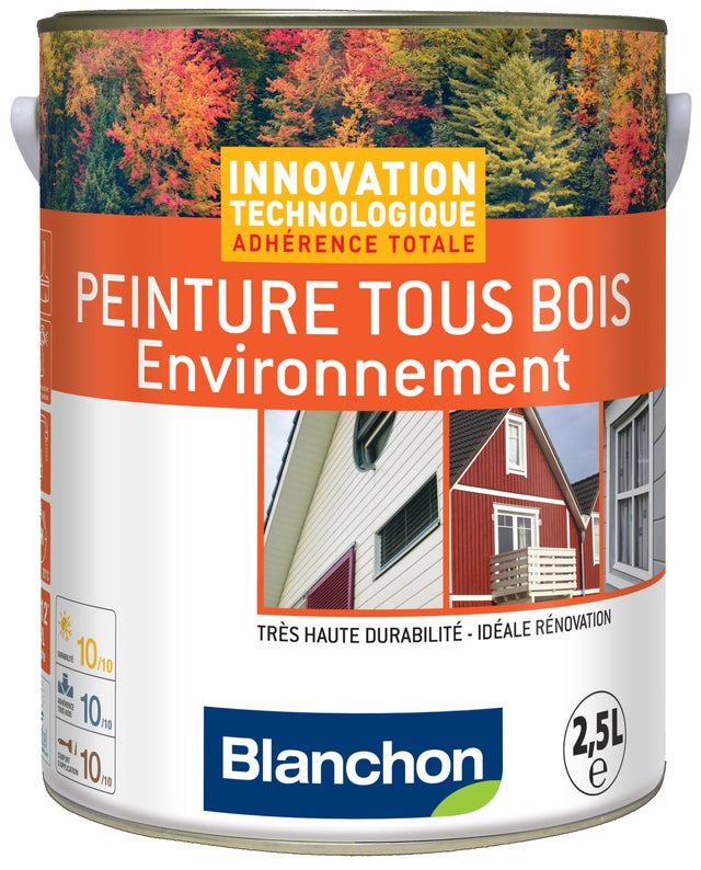 Peinture tous bois acrylique anthracite 2,5 L - BLANCHON