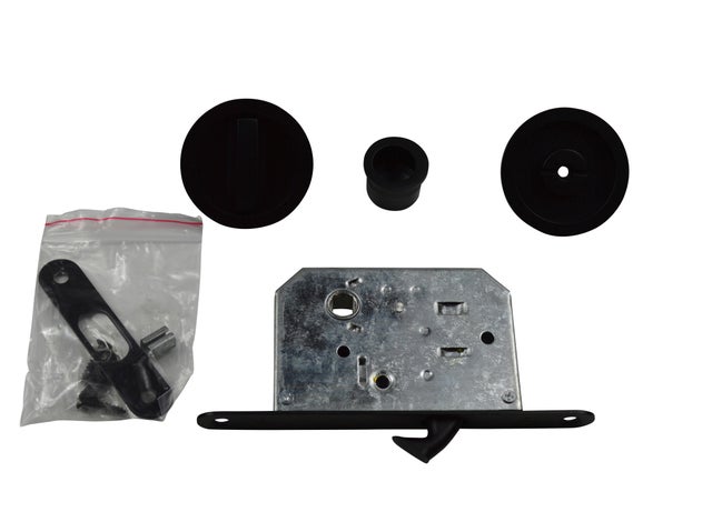 Poignée de porte coulissante ronde noir