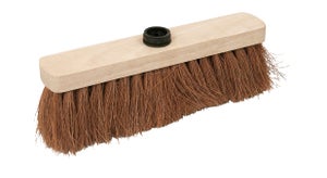 Set 1 Balayette Industrielle 28 Cm + 1 Balayette à Long Manche De 43 Cm (marron Coco Naturel