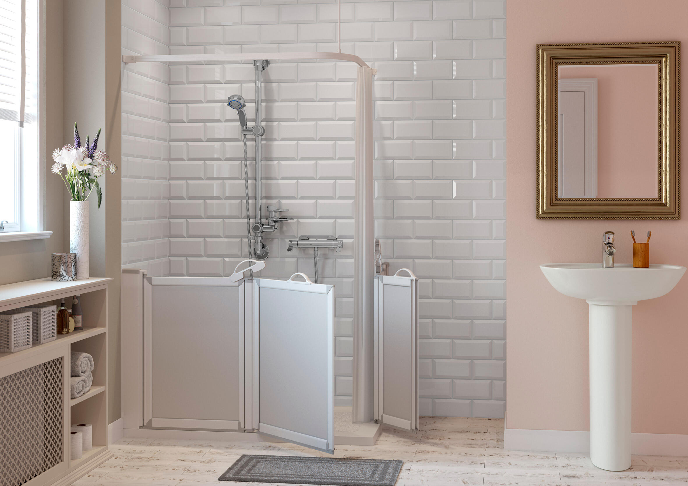 Paroi de douche polycarbonate 1200 x 900 - AKW | Bricoman