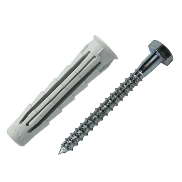 Cheville nylon avec tirefond multi-matériaux Diam.12 mm x 60 mm - SPIT Pro6 (lot de 4)