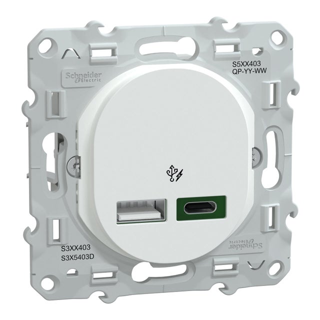 Prise USB A + C  OVALIS 2 - SCHNEIDER ELECTRIC