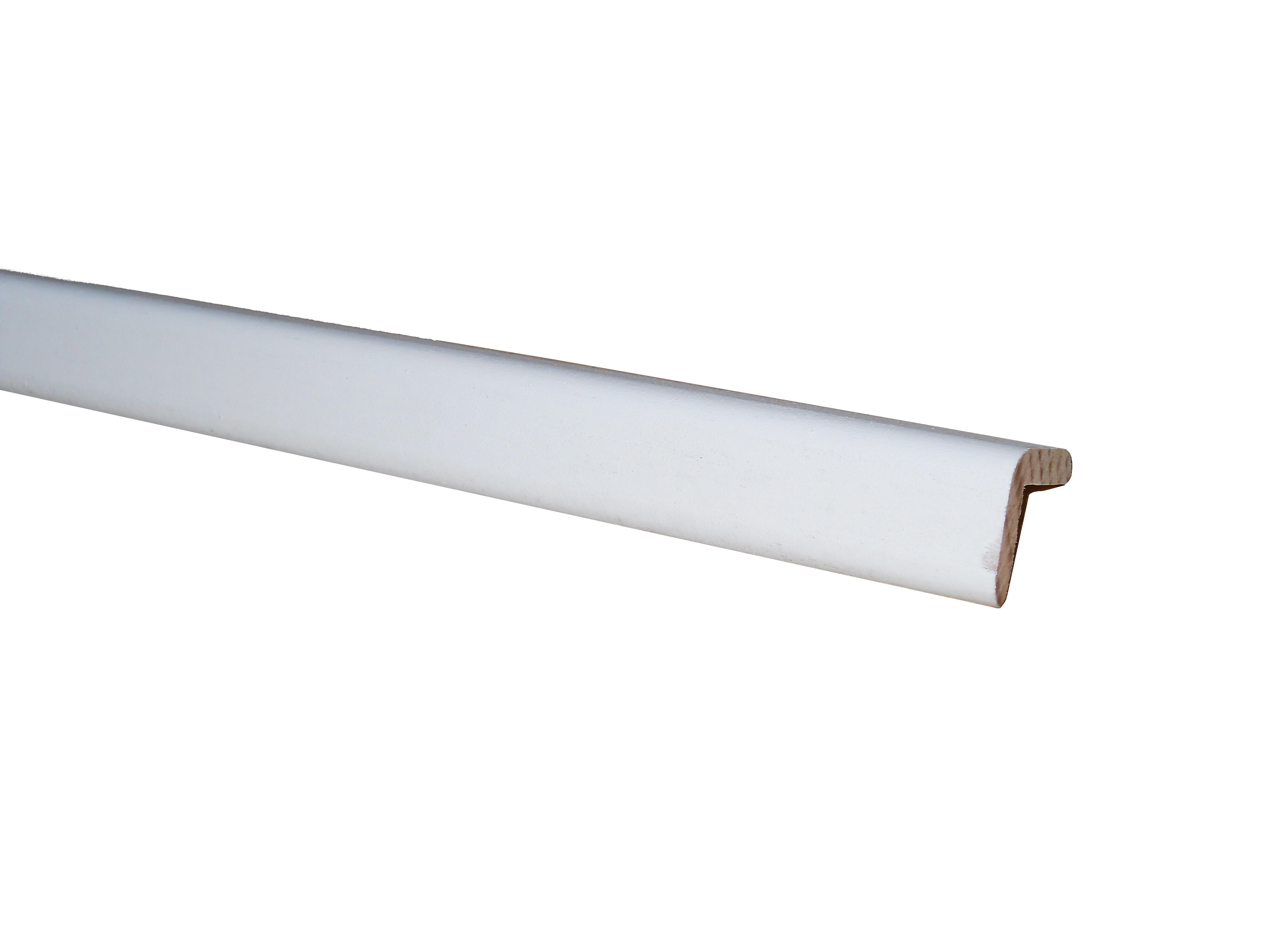 Baguette d’angle arrondie en bois prépeint 35 x 35 mm Long.2,4 m ...