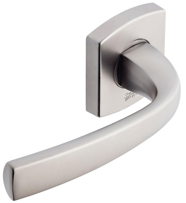 Poignées de porte sur rosace chrome velours muze zamack x2 - VACHETTE 