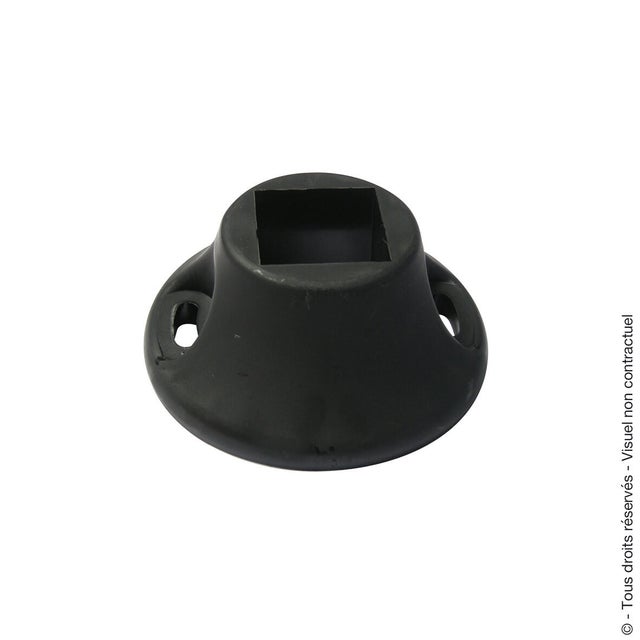 Socle arret portail motorise pvc noir