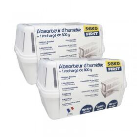 Recharge Sachet Absorbeur D'humidité Novopure - 3x1kg Neutre - Efficace Jusqu'à 6 Semaines - Action Immédiate - 9