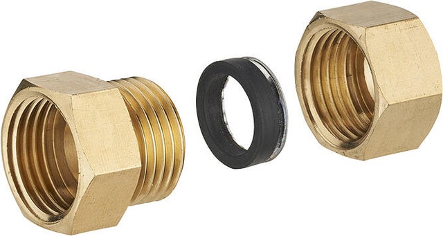 Raccord rapide femelle F.12X17(3/8'') cuivre à compression Diam.12 mm