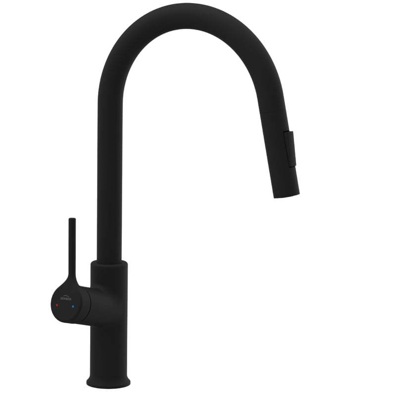 Bateria kuchenna z wyciąganą wylewką Feres 2F Czarna Invena