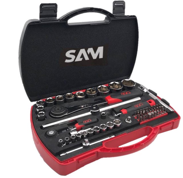Coffret à douilles 1/4 1/2 60 pces sam