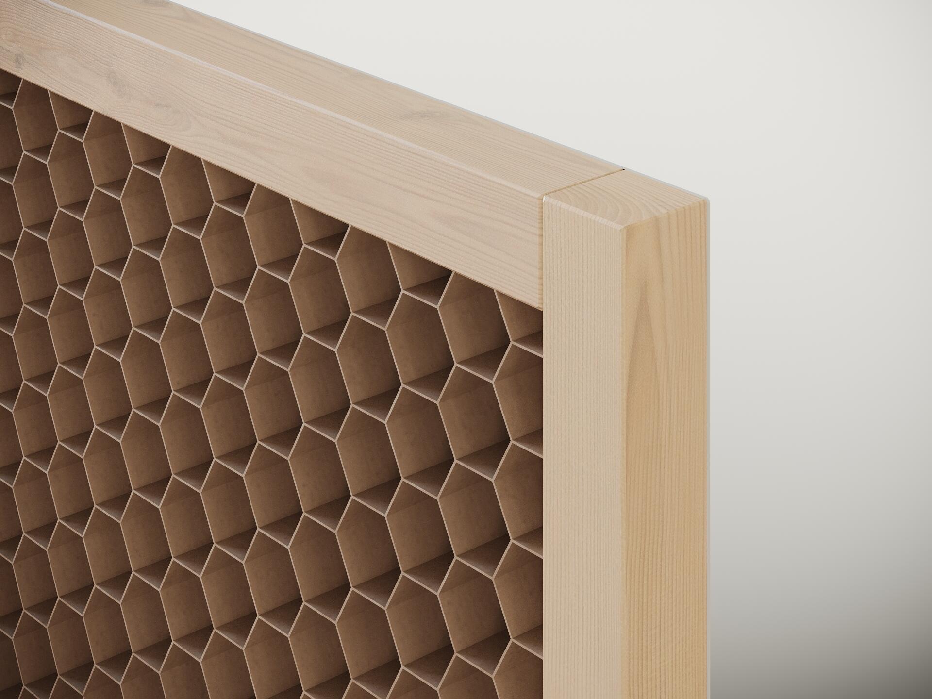 Bloc-porte postformé prépeint Larg.73 cm poussant gauche alvéolaire Huiss.72 mm - 2