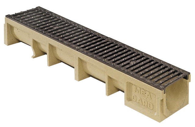 Caniveau avec grille en fonte B125 Larg.200 mm Meagard