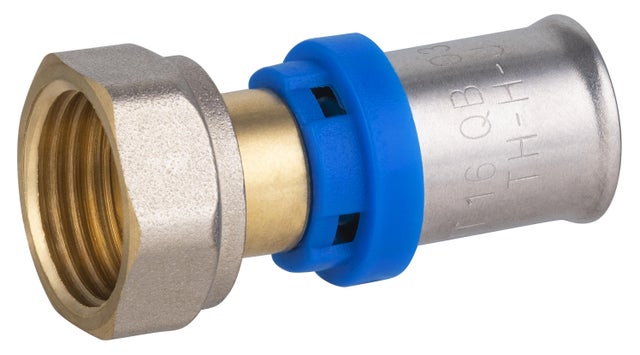 Raccord femelle écrou libre F.15x21(1/2'') multicouche à sertir Diam.16 mm