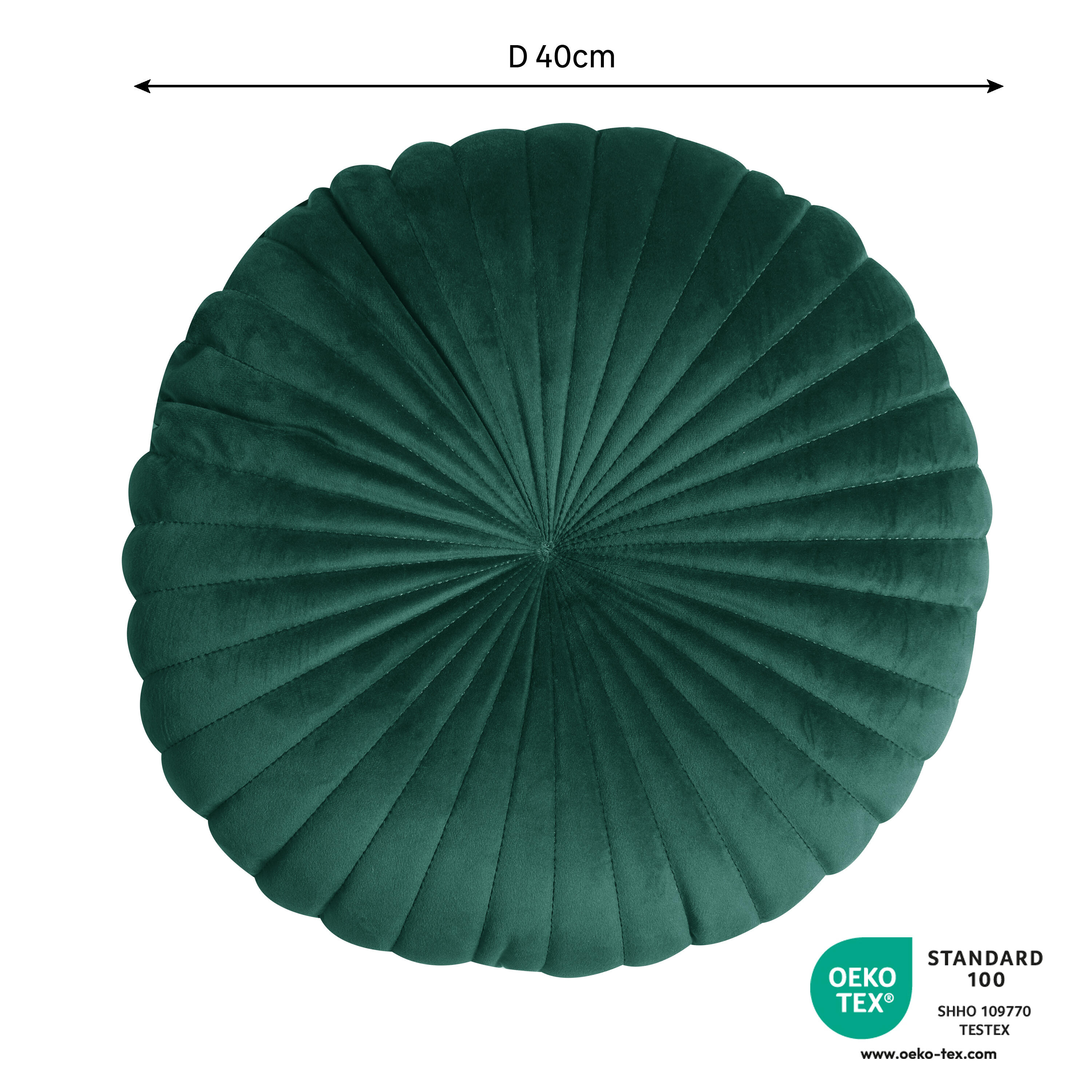 Poduszka okrągła 40x40 cm Tony Exotic Glamour zielona Inspire - 12