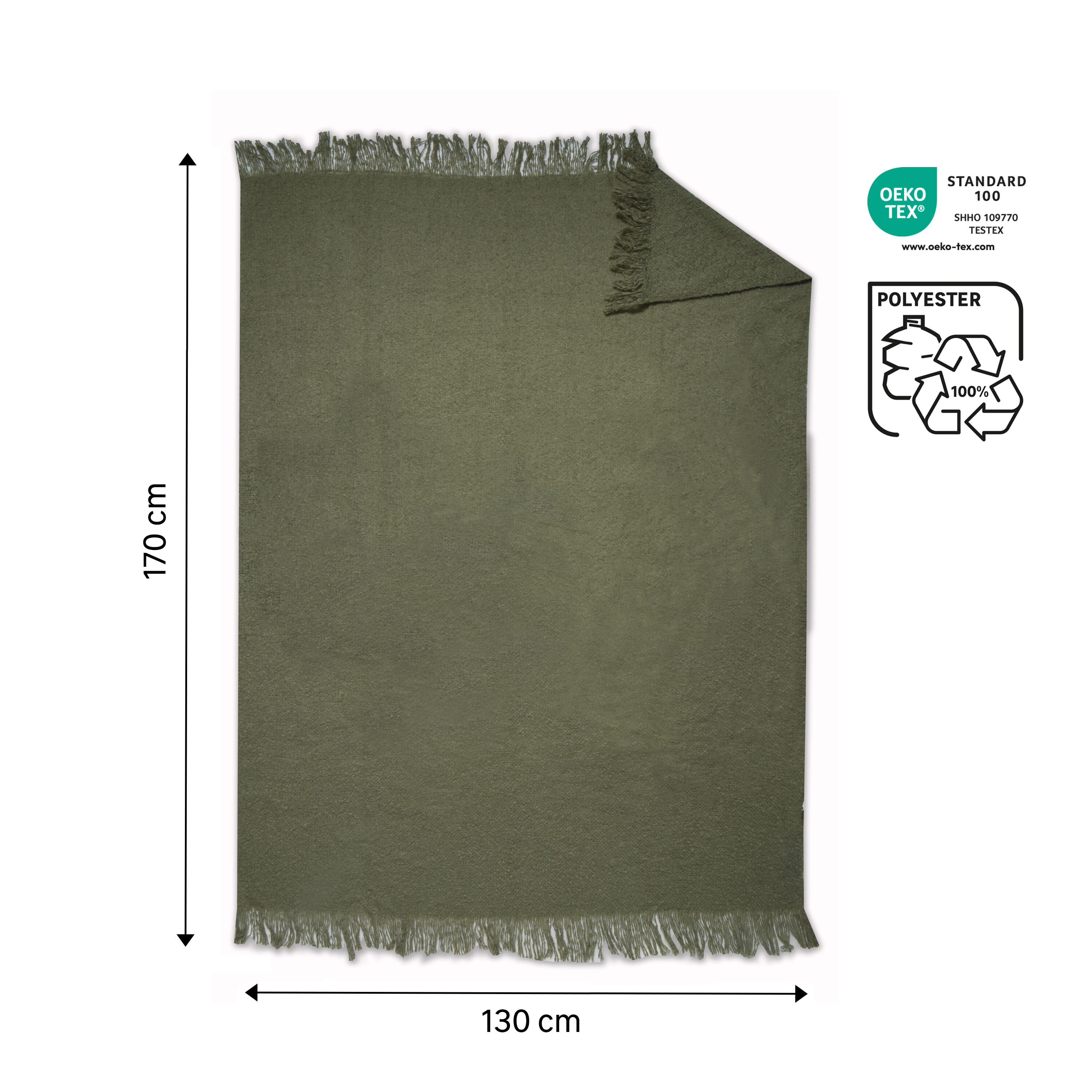 Manta Perfia 130x170cm forest Inspire - 6