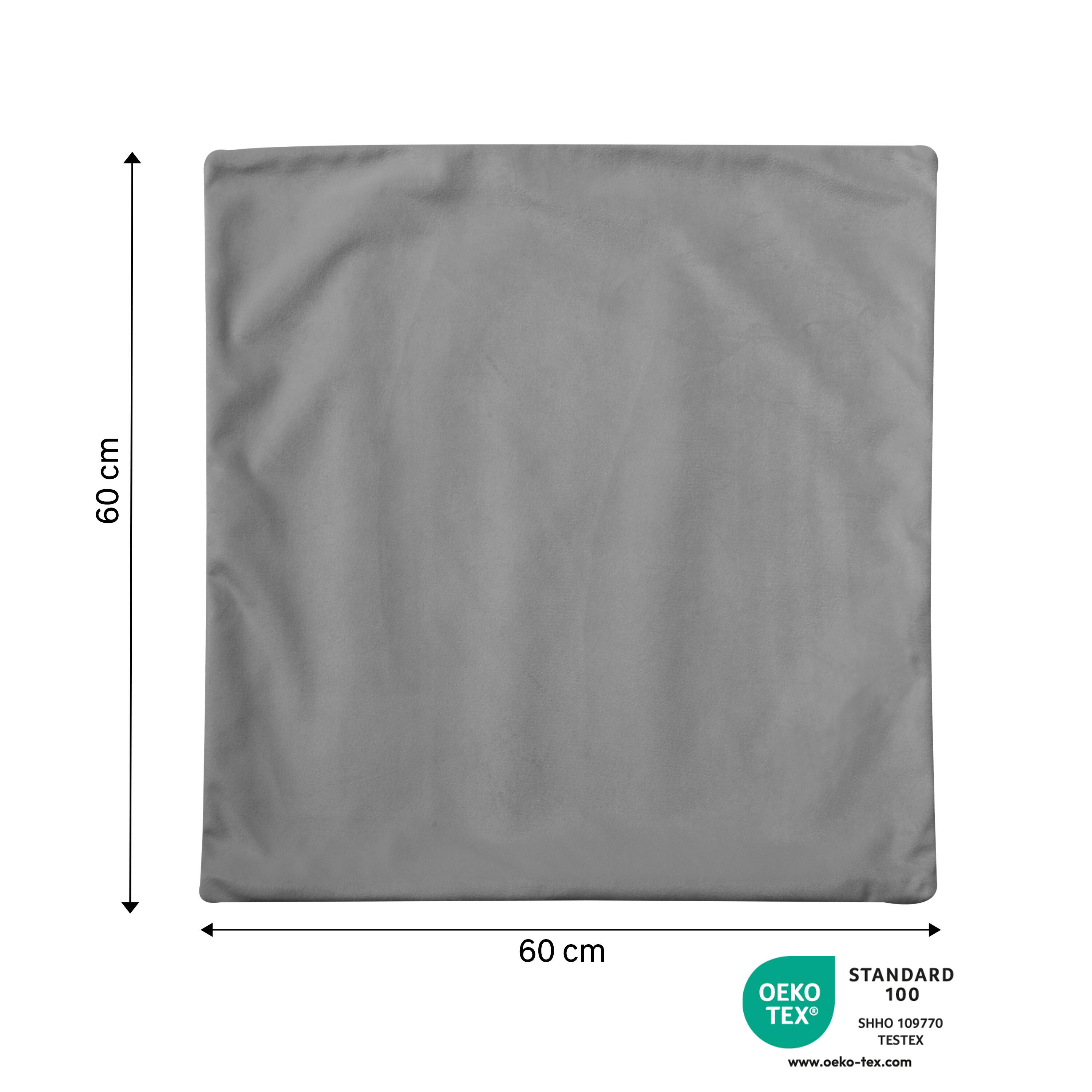 Fronha almofada Tony 60x60cm cinza Inspire - 2