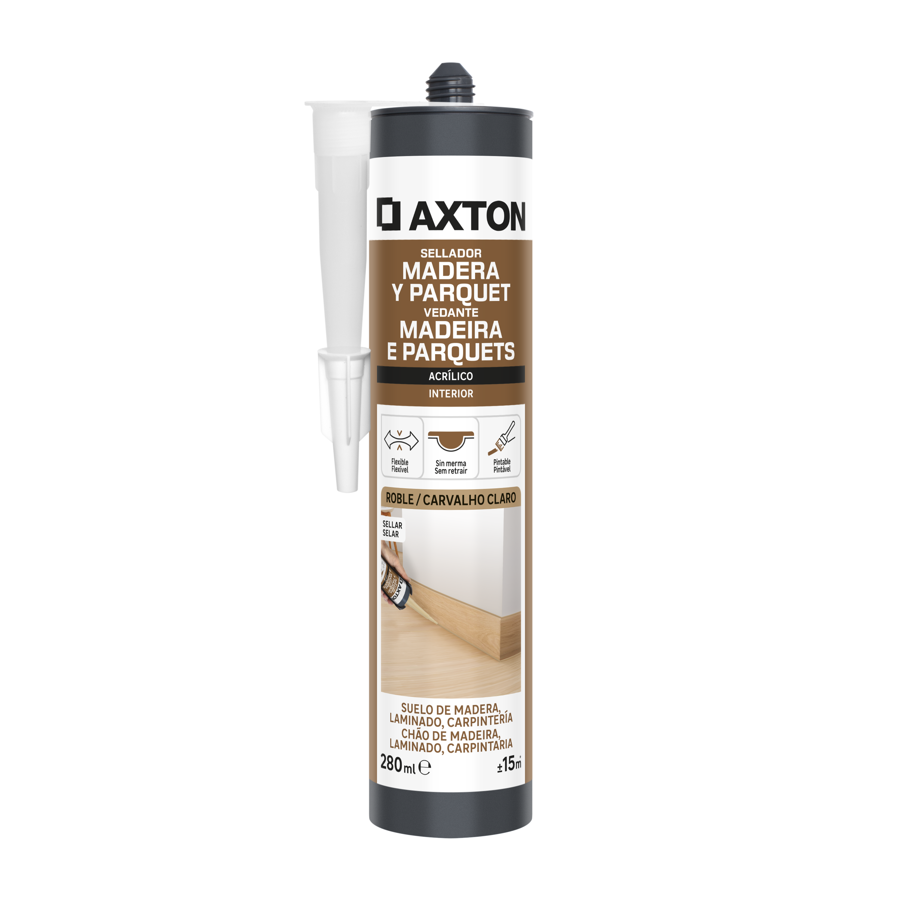 Masilla AXTON 280ml roble claro - 2