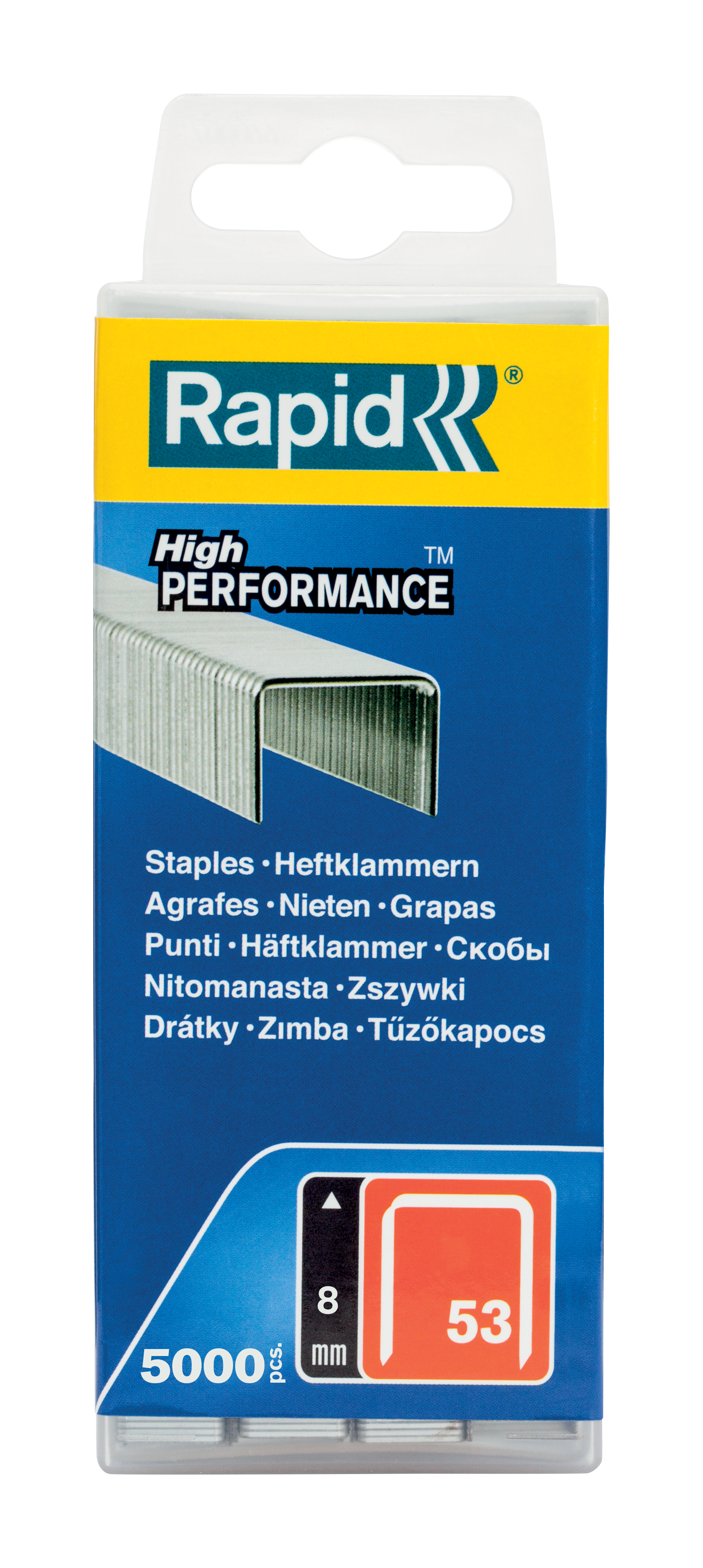 Boite de 5000 agrafes n°53 L.8 mm Galva - RAPID - 2