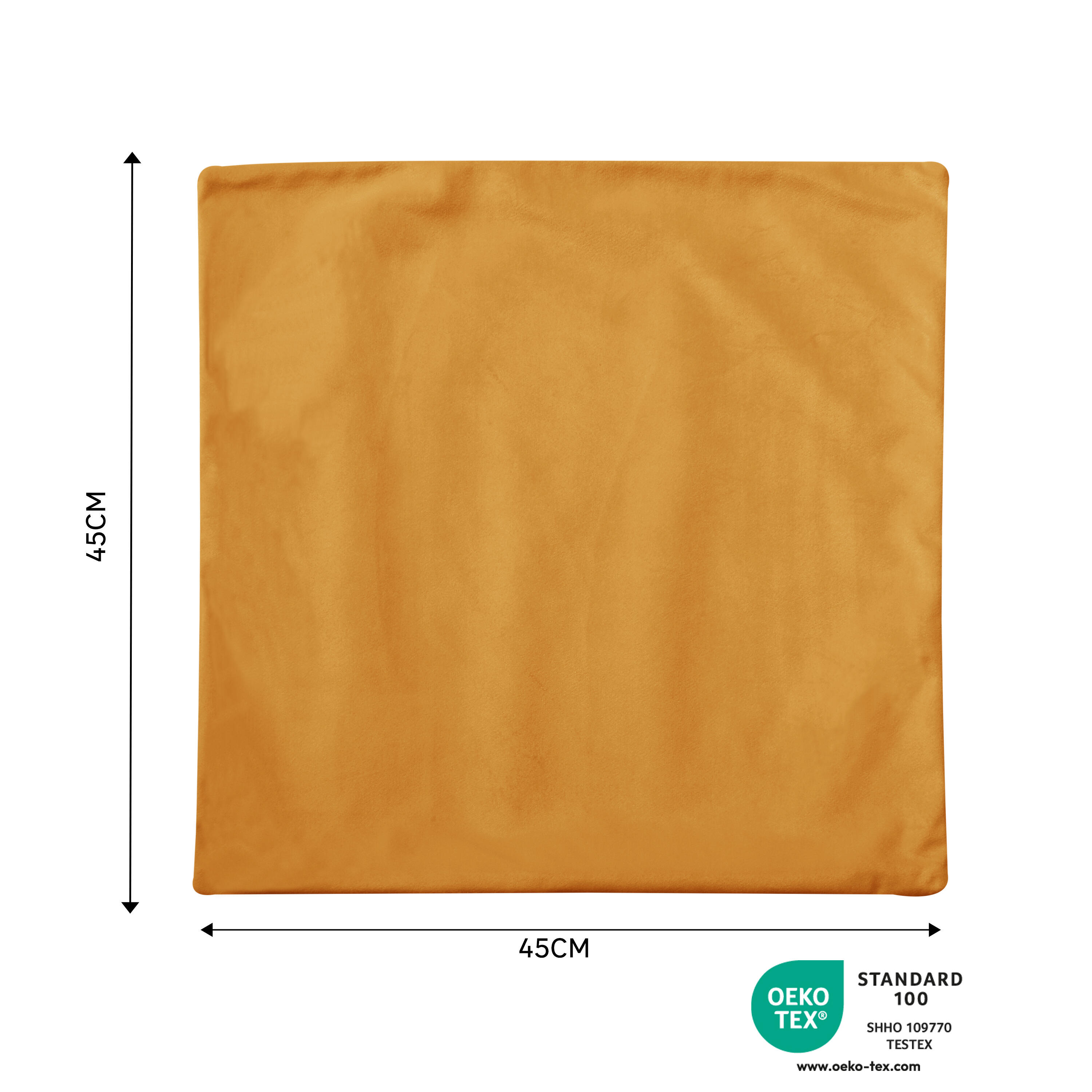 Poszewka na poduszkę welurowa Tony żółta 45 x 45 cm Inspire - 15