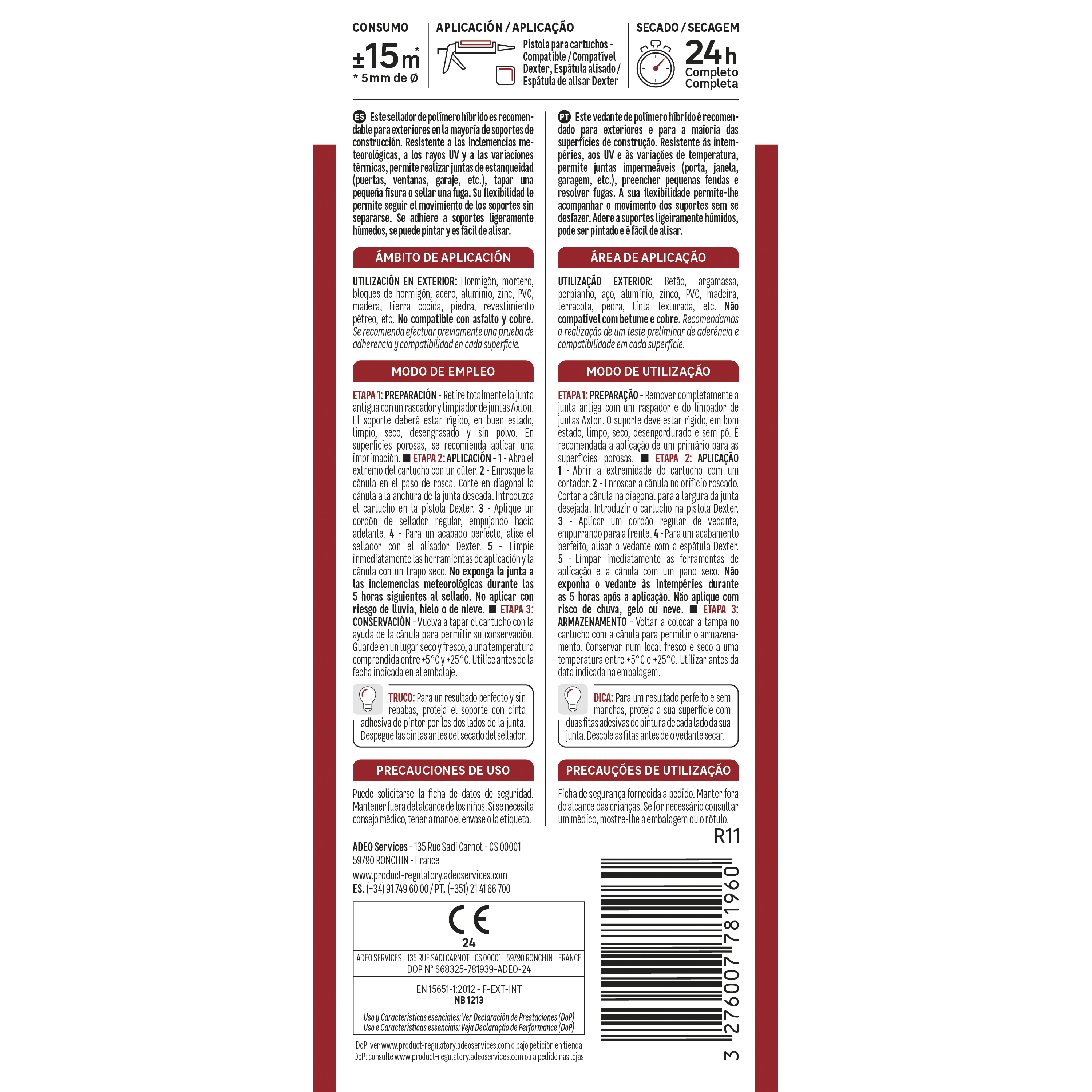 Silicone vedante fachadas e telhados 280 ml branco Axton - 6